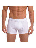COTTONIL Men's Mercerised Cotton Boxer Briefs - White