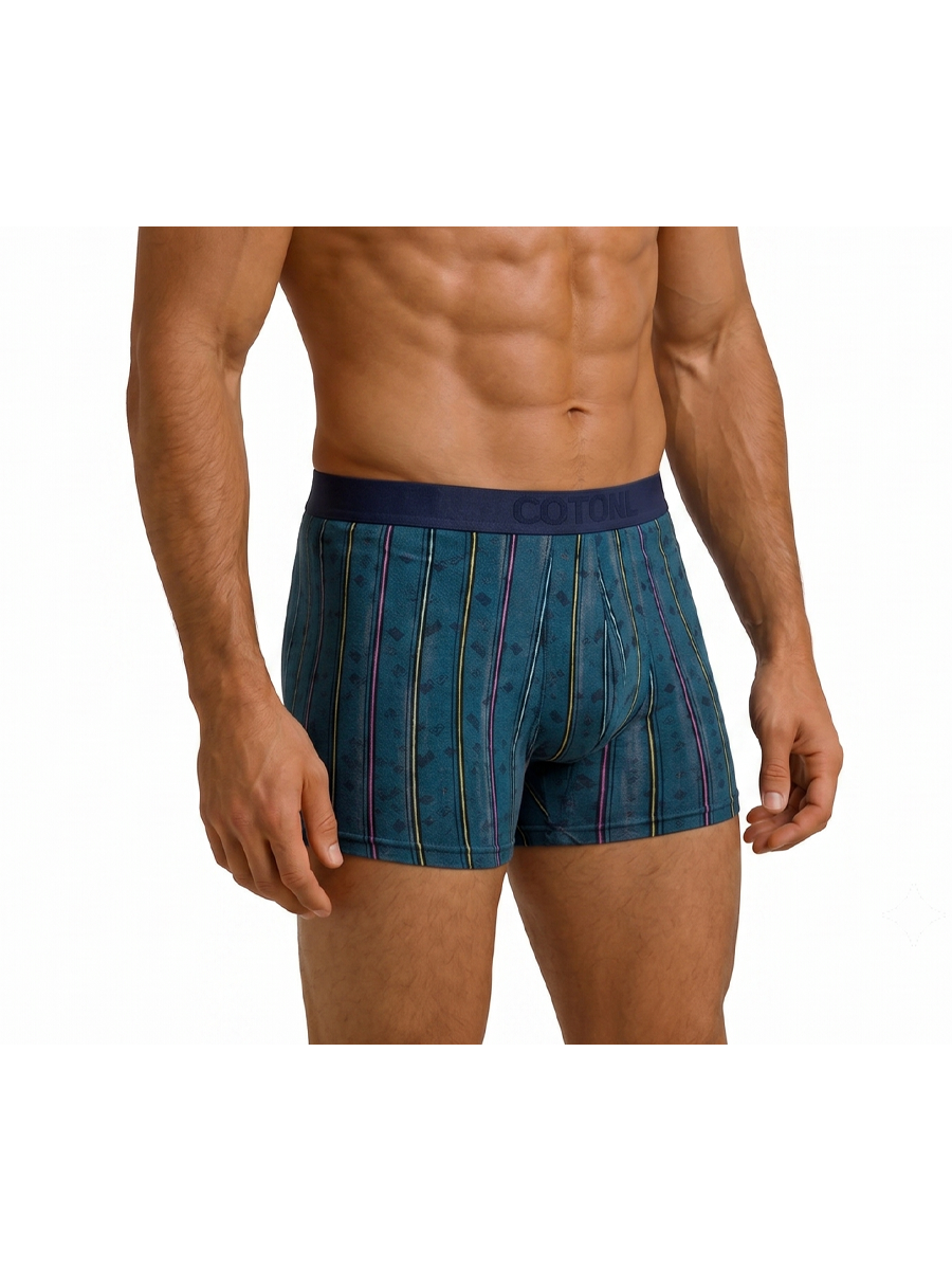 COTTONIL Men's Cotton Design Boxer Briefs - Dark Colors