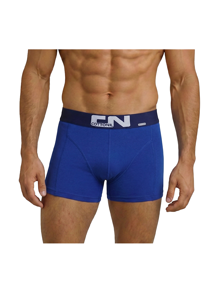 COTTONIL Men's Cotton CN Boxer Briefs - Mid Blue
