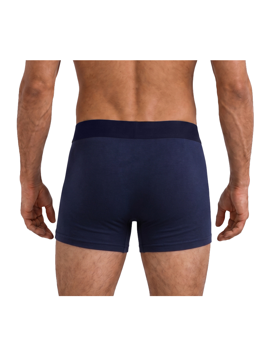 COTTONIL Men's Cotton CN Boxer Briefs - Navy