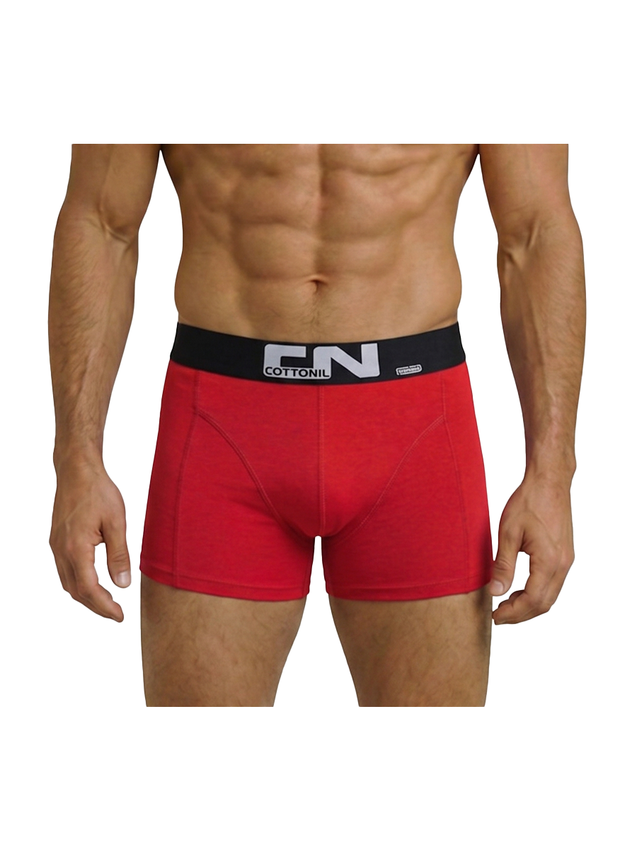 COTTONIL Men's Cotton CN Boxer Briefs - Red