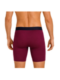 COTTONIL Men's Cotton CN Long Boxer Briefs - Burgundy