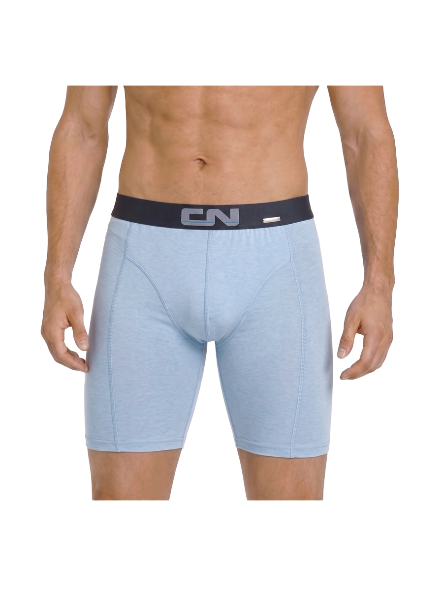COTTONIL Men's Cotton CN Long Boxer Briefs - L.Blue