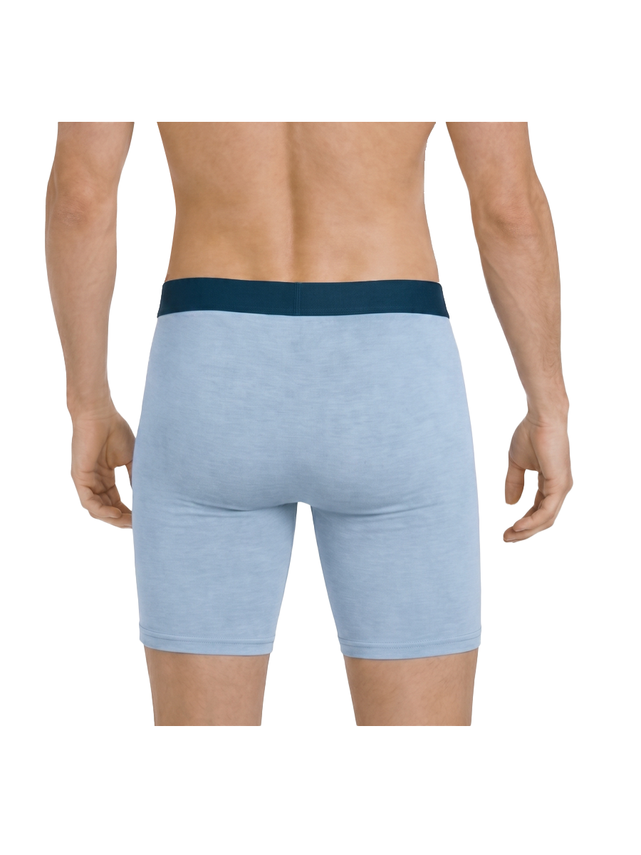 COTTONIL Men's Cotton CN Long Boxer Briefs - L.Blue