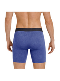 COTTONIL Men's Cotton CN Long Boxer Briefs - Mid Blue