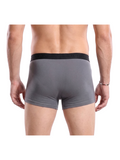 COTTONIL Men's Cotton Plain Boxer Briefs - D.Grey