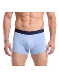 COTTONIL Men's Cotton Plain Boxer Briefs - L.Blue
