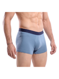 COTTONIL Men's Cotton Plain Boxer Briefs - Mid Blue