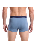 COTTONIL Men's Cotton Plain Boxer Briefs - Mid Blue