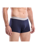 COTTONIL Men's Cotton Plain Boxer Briefs - Navy