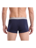 COTTONIL Men's Cotton Plain Boxer Briefs - Navy