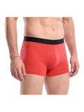 COTTONIL Men's Cotton Plain Boxer Briefs - Red