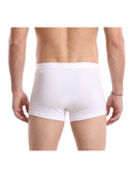 COTTONIL Men's Cotton Plain Boxer Briefs - White