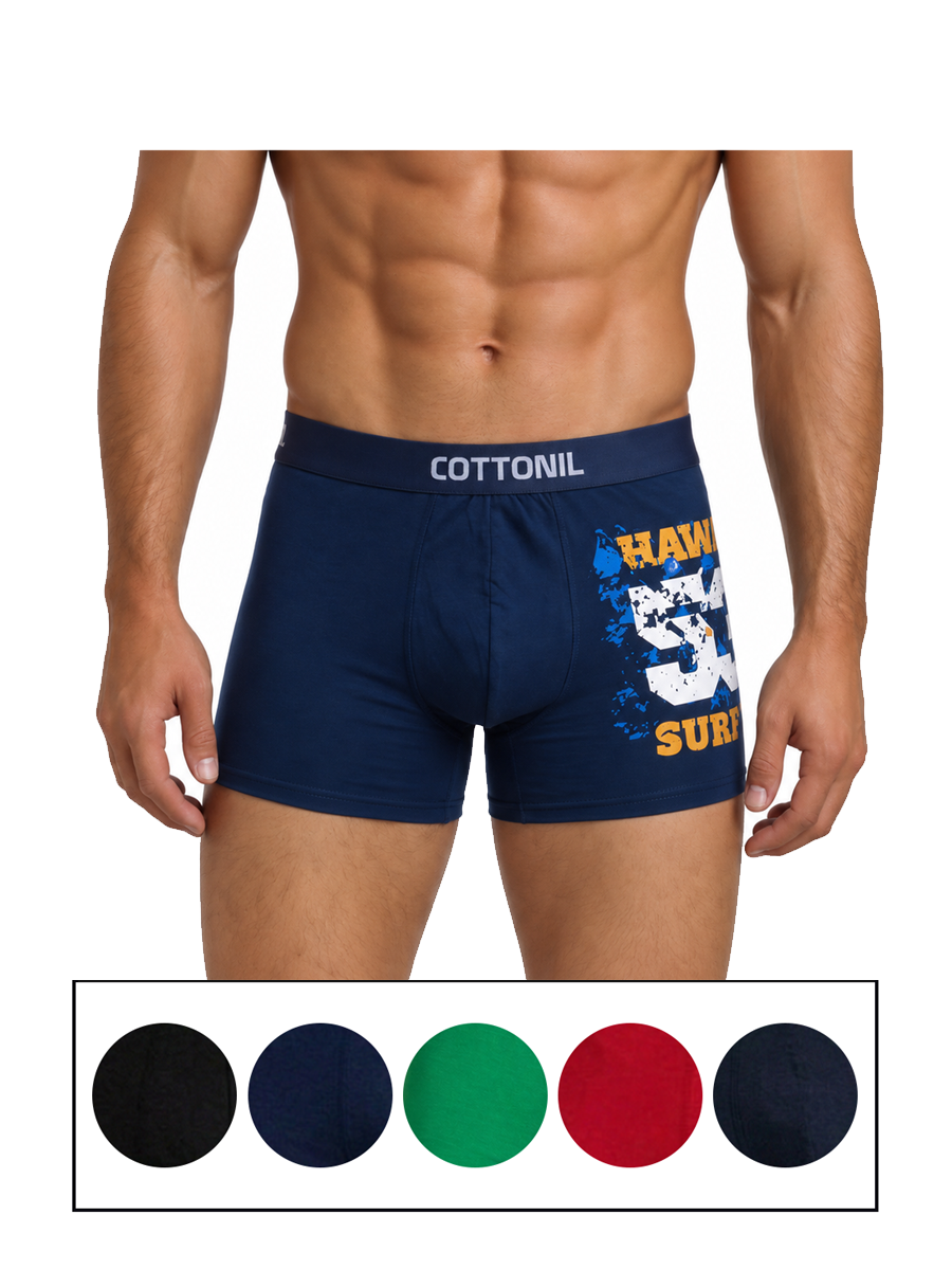 COTTONIL Men's Cotton Turbo Boxer Briefs - Assorted Colors