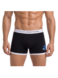COTTONIL Men's Cotton Relax Boxer Briefs - Black