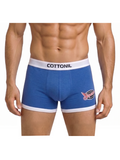COTTONIL Men's Cotton Relax Boxer Briefs - Blue