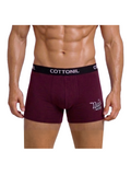 COTTONIL Men's Cotton Relax Boxer Briefs - Burgundy