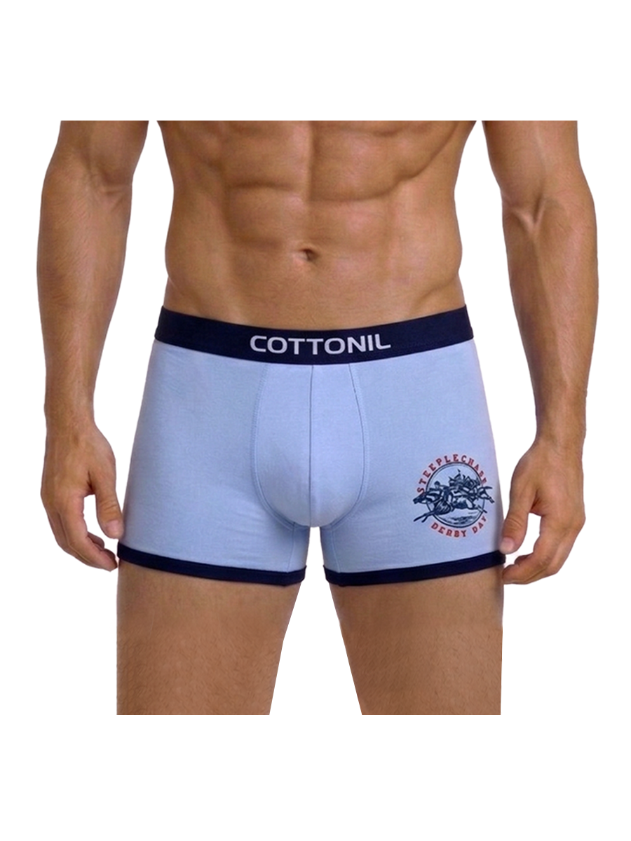 COTTONIL Men's Cotton Relax Boxer Briefs - L.Blue