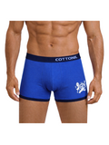 COTTONIL Men's Cotton Relax Boxer Briefs - Mid Blue
