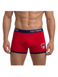 COTTONIL Men's Cotton Relax Boxer Briefs - Red
