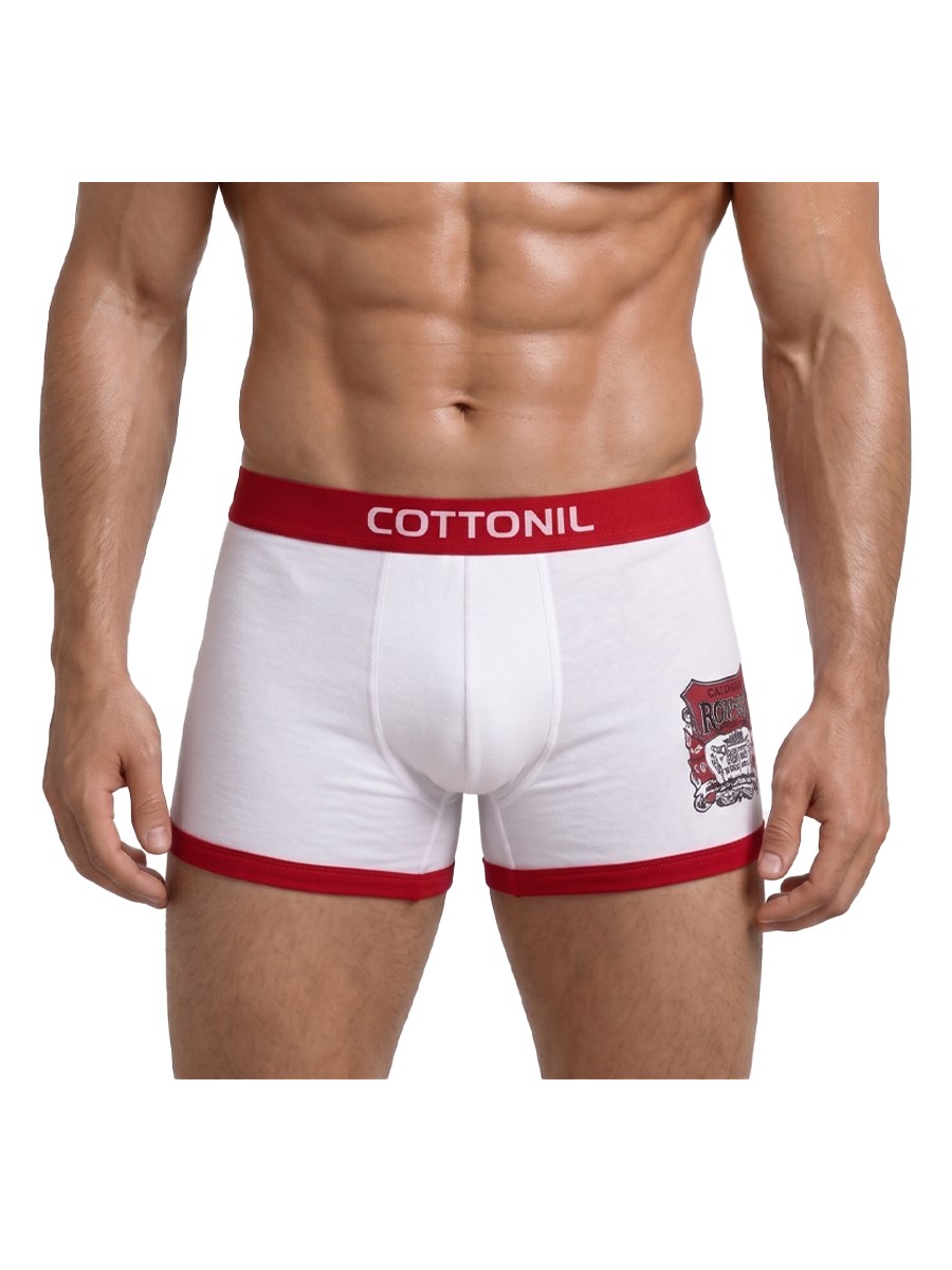 COTTONIL Men's Cotton Relax Boxer Briefs - White
