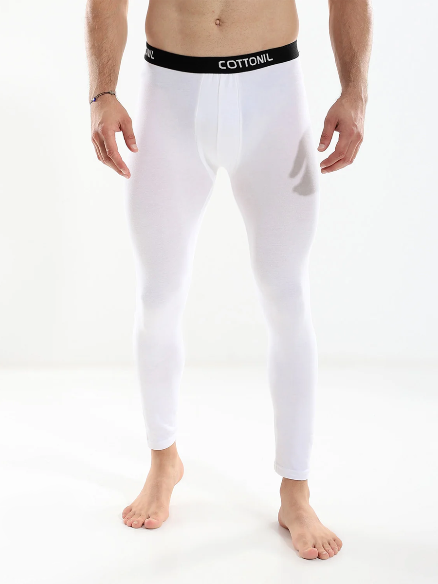 COTTONIL Men's Cotton Relax Thermal Bottom - White