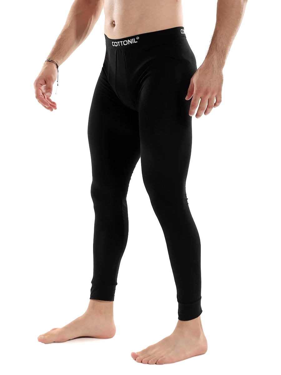 COTTONIL Men's Cotton Relax Thermal Bottom - Black