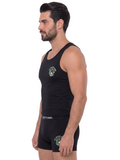 COTTONIL Men's Cotton Sleeveless Relax Underwear Set - Black