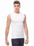 COTTONIL Men's Cotton Stretch O-Neck Cut Top Undershirt - White