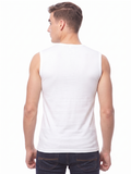 COTTONIL Men's Cotton Stretch O-Neck Cut Top Undershirt - White