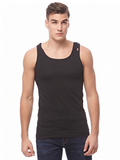 COTTONIL Men's Cotton Stretch Sleeveless Undershirt - Black