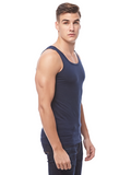 COTTONIL Men's Cotton Stretch Sleeveless Undershirt - Navy