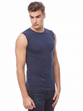 COTTONIL Men's Cotton Stretch O-Neck Cut Top Undershirt - Navy