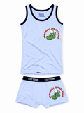 COTTONIL Babies Cotton Turbo Top & Boxer Briefs Set - L.Blue