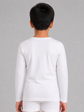 COTTONIL Babies Cotton Stretch Long-Sleeve Undershirt - White
