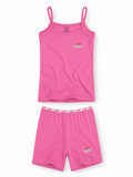COTTONIL Babies Cotton Heart Top & Shorts Set - Pink