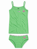 COTTONIL Babies Cotton Heart Top & Culottes Set - Mint Green
