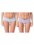 COTTONIL Women's Cotton Candy Printed Midi Briefs - Pack of 2 - Assorted Colors