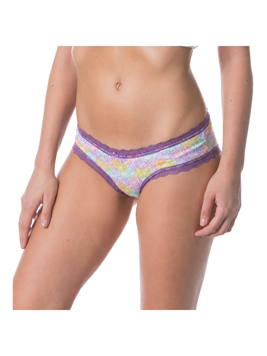 COTTONIL Women's Cotton Candy Love Lace Bikini Briefs - Assorted Colors