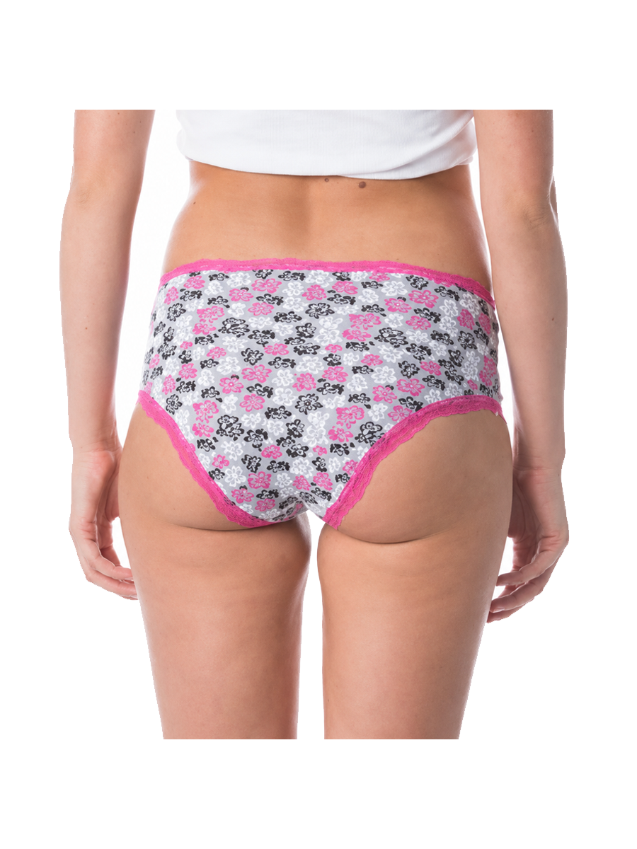 COTTONIL Women's Cotton Candy Midi Love Lace Briefs - Assorted Colors