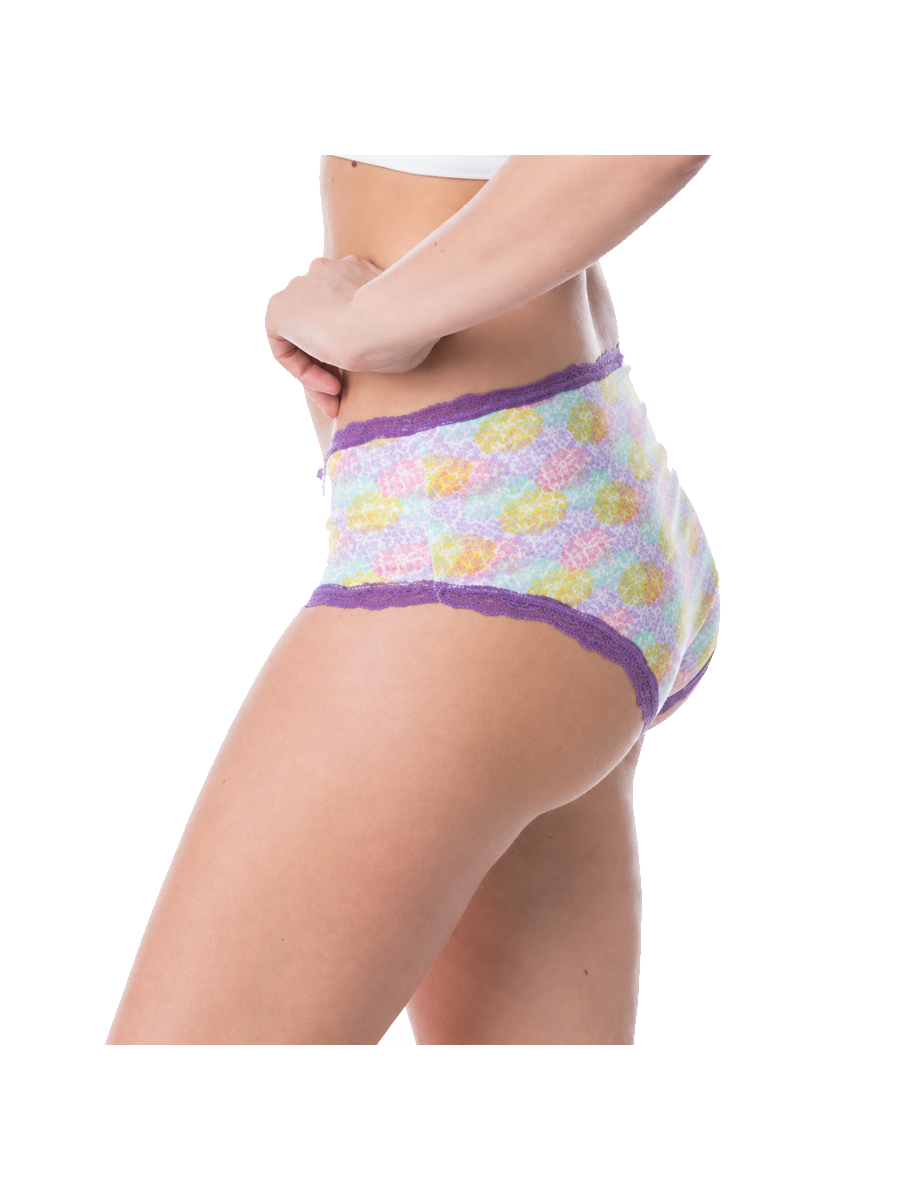 COTTONIL Women's Cotton Candy Midi Love Lace Briefs - Assorted Colors