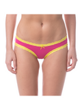 COTTONIL Women's Cotton Candy Fancy Lace Bikini Briefs - Fuchsia
