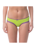 COTTONIL Women's Cotton Candy Fancy Lace Bikini Briefs - Lime Green