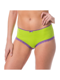 COTTONIL Women's Cotton Candy Midi Fancy Lace Briefs - Lime Green