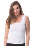 COTTONIL Women's Cotton Tank Top Undershirt - White