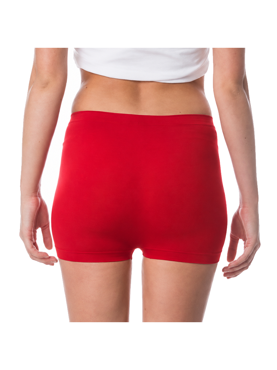 COTTONIL Women's Vega Boyshort Briefs - Red