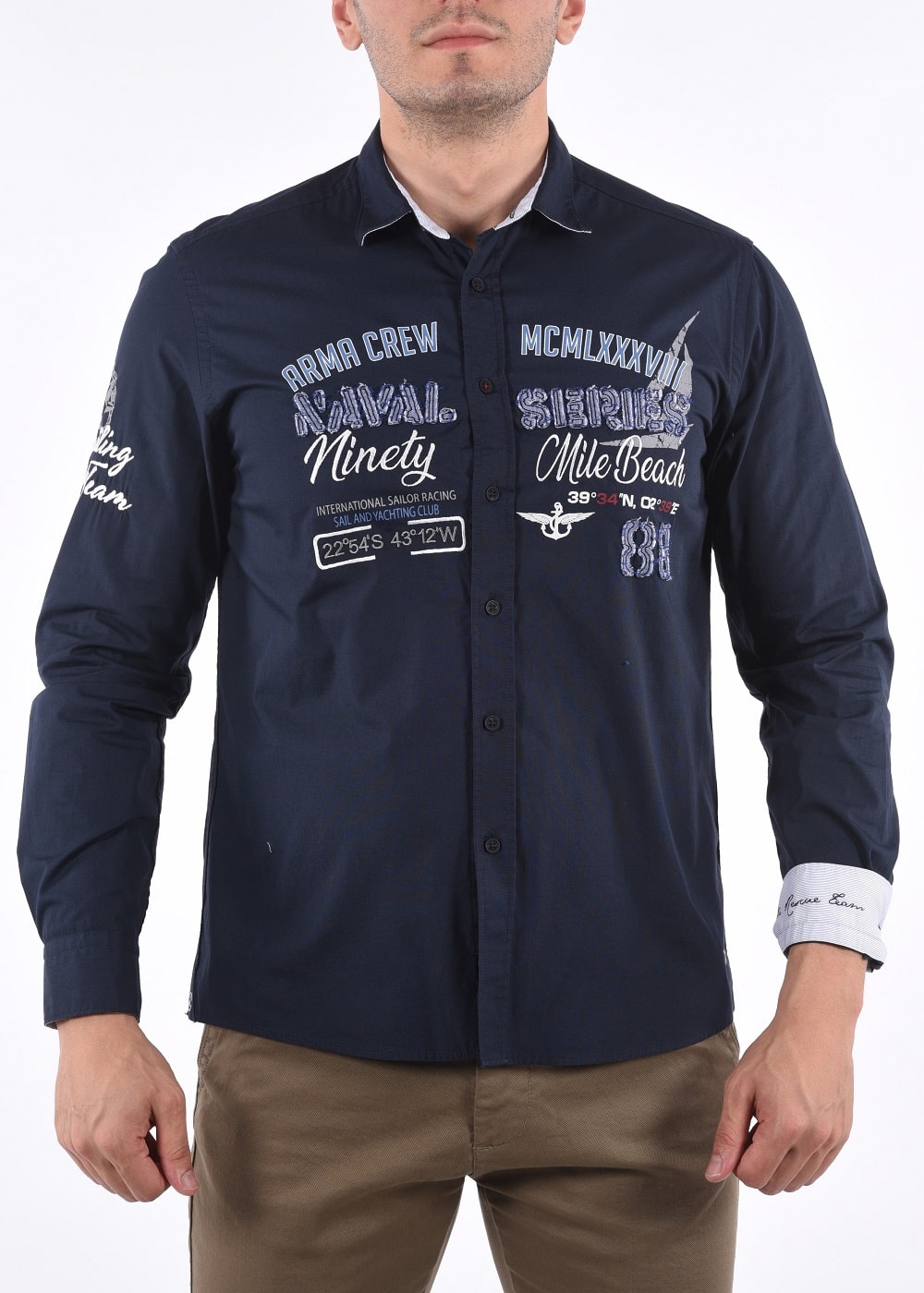 ARMA Men Shirts %100 Cotton Poplin