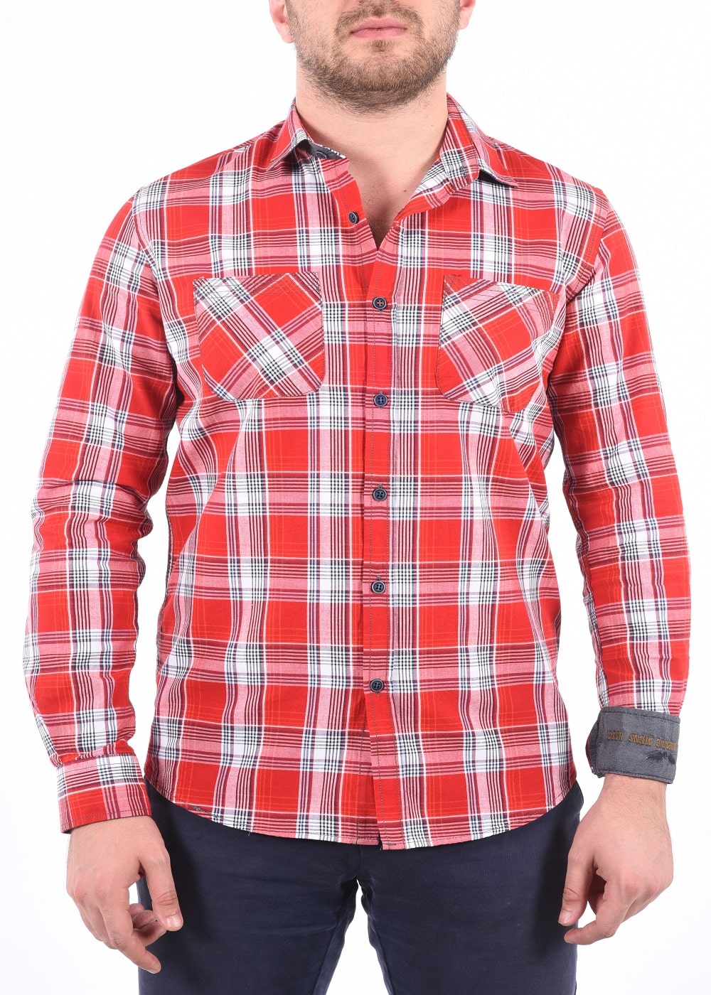 ARMA Men Shirts %100 Cotton Plaid Woven