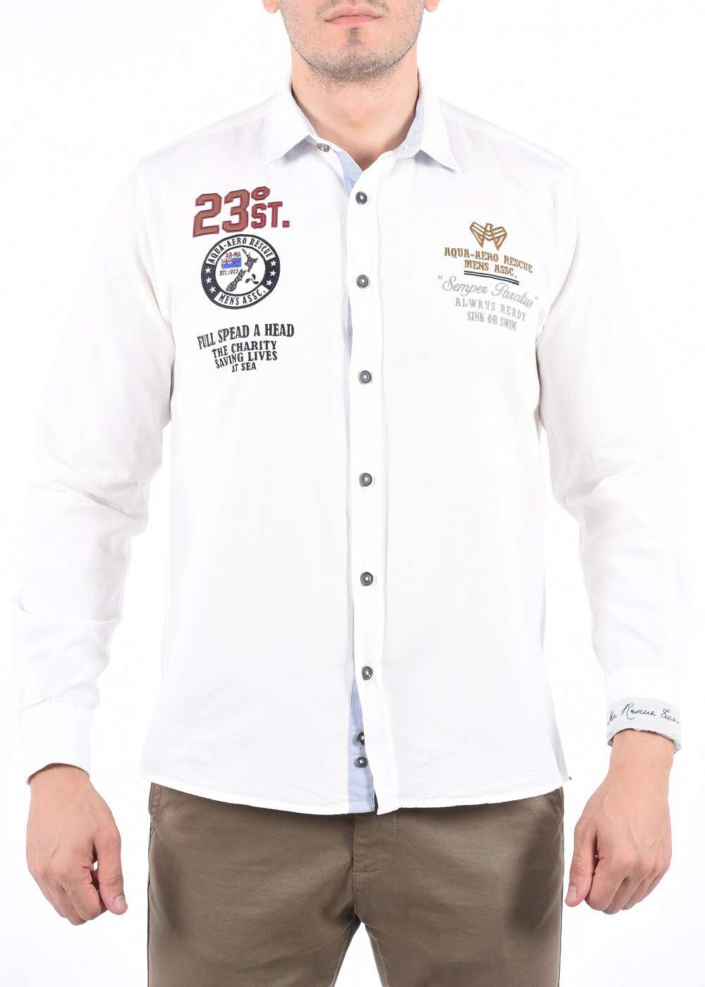 ARMA Men Shirts %100 Cotton Oxford