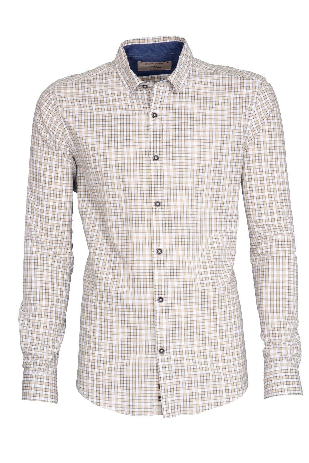 ARMA Men Shirts %100 Cotton Plaid Woven